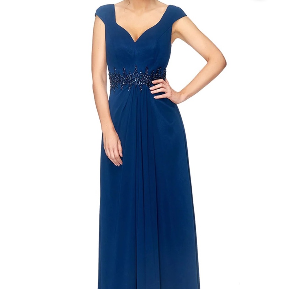 Alex evenings navy blue dress